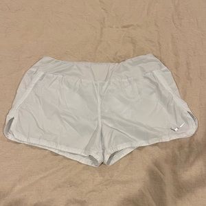 Large white Nike Dri-fit shorts
